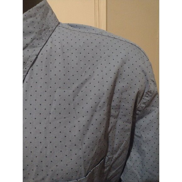 New NWT J. Crew Shirt Mens 2XL Blue Flex Wash Slim Untucked All Over Dot Print - Picture 6 of 11